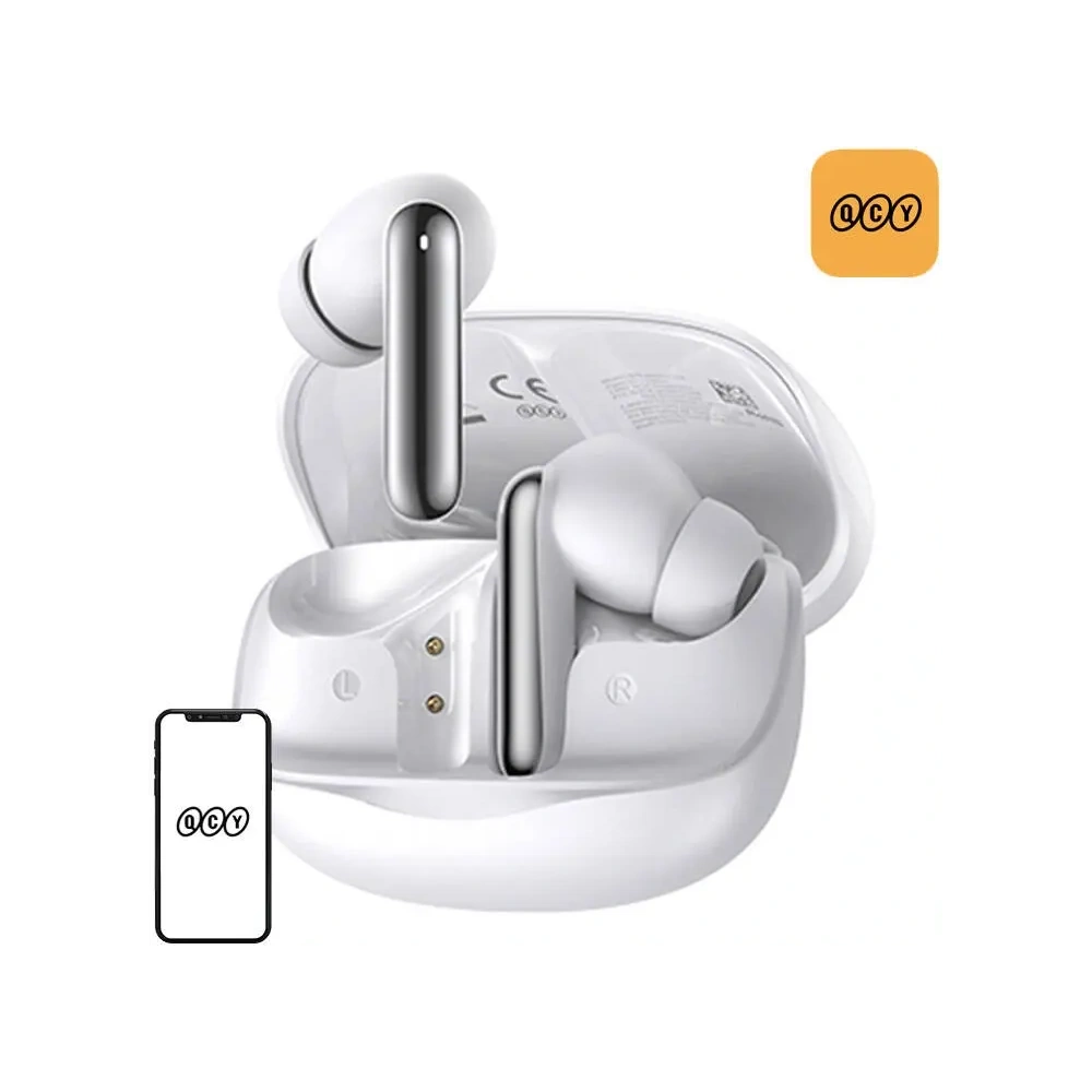 Bezprzewodowe słuchawki dokanałowe TWS QCY MeloBuds HT12 Bluetooth 5.4 HFP/A2DP/AVRCP IPX4 (białe)