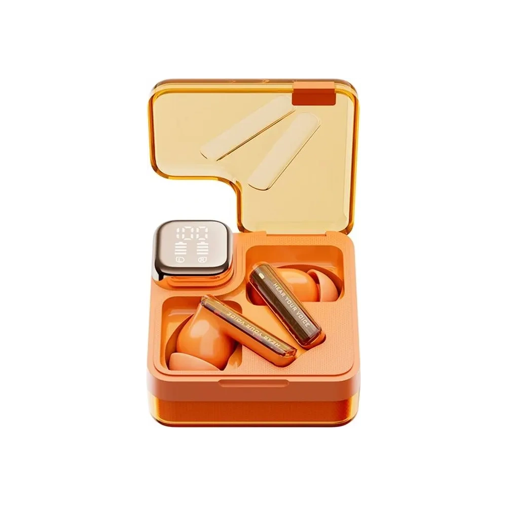 Bezprzewodowe słuchawki dokanałowe TWS QCY MeloBuds Neo T31 Bluetooth 5.3 HFP/A2DP/AVRCP IPX5 (pomarańczowe)