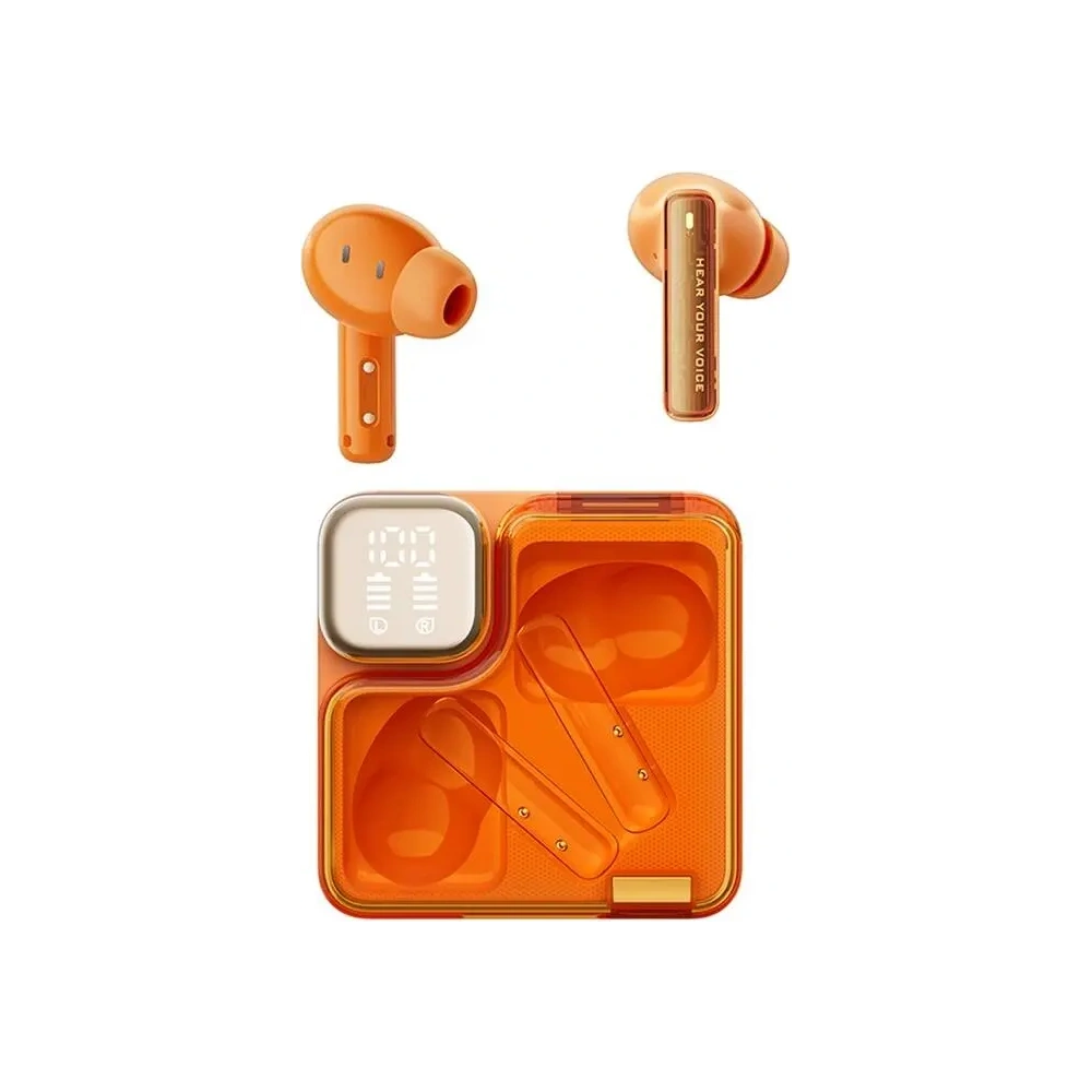Bezprzewodowe słuchawki dokanałowe TWS QCY MeloBuds Neo T31 Bluetooth 5.3 HFP/A2DP/AVRCP IPX5 (pomarańczowe)