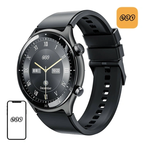 Kup QCY GT3 S7 AMOLED 1.43" 3ATM Ceas inteligent (negru) - QCY108 - {ean13} - Sklep Home Screen