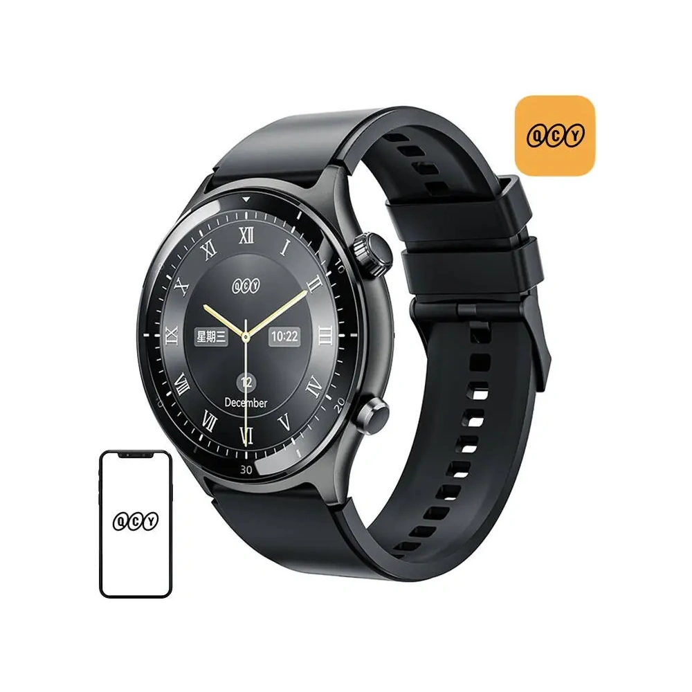 Smartwatch QCY GT3 S7 AMOLED 1.43" 3ATM (czarny)