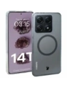 Etui z pierścieniem magnetycznym Bizon Case CrystalO do Xiaomi 14T przezroczyste