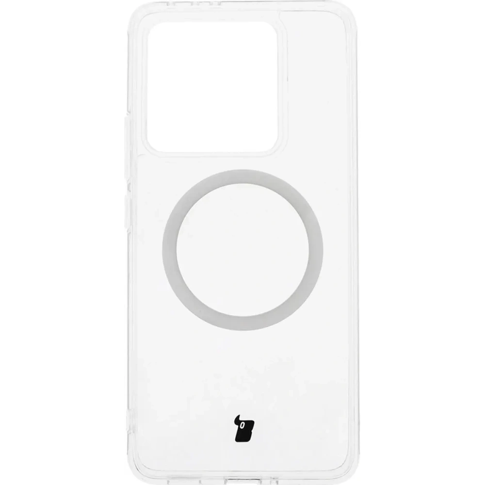 Etui z pierścieniem magnetycznym Bizon Case CrystalO do Xiaomi 14T przezroczyste