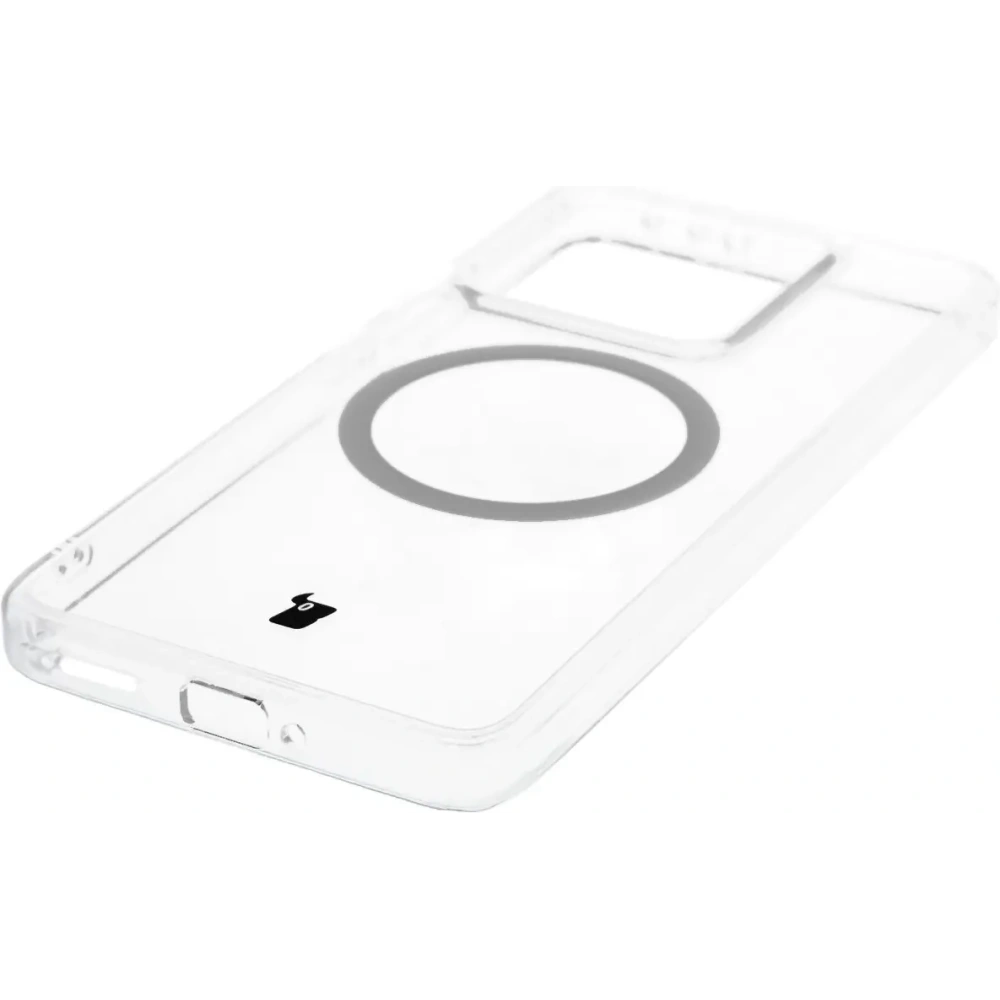 Etui z pierścieniem magnetycznym Bizon Case CrystalO do Xiaomi 14T przezroczyste