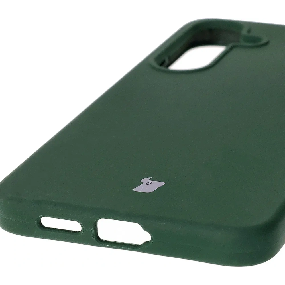 Silikonowe etui Bizon Soft Case do Samsung Galaxy S25+ Plus ciemnozielone