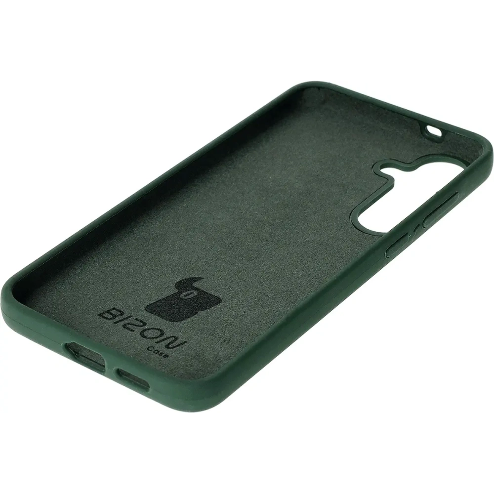 Silikonowe etui Bizon Soft Case do Samsung Galaxy S25+ Plus ciemnozielone