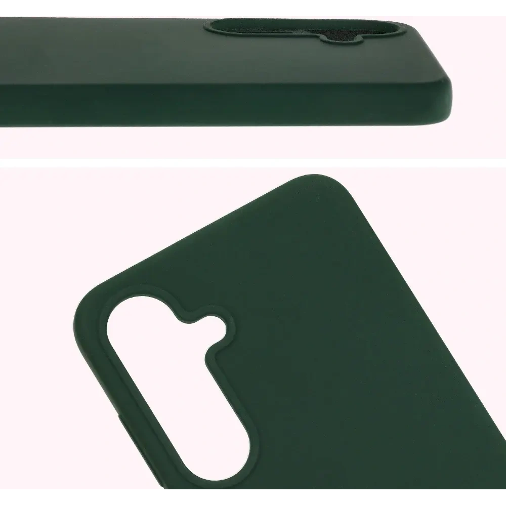 Silikonowe etui Bizon Soft Case do Samsung Galaxy S25+ Plus ciemnozielone