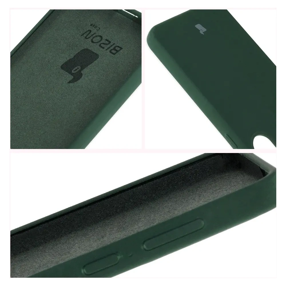 Silikonowe etui Bizon Soft Case do Samsung Galaxy S25+ Plus ciemnozielone