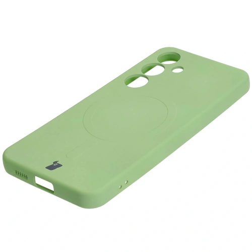 Kup Silikonové pouzdro s magnetickým kroužkem Bizon Case Silicone Magnetic pro Samsung Galaxy S25 / Galaxy S24 jasně zelené - BIZ8288 - {ean13} - Sklep Home Screen