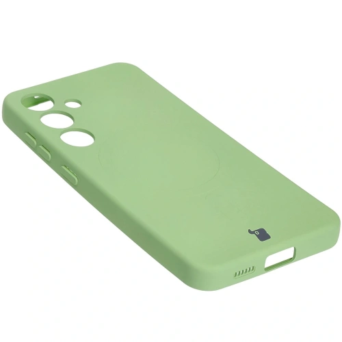 Kup Silikonové pouzdro s magnetickým kroužkem Bizon Case Silicone Magnetic pro Samsung Galaxy S25 / Galaxy S24 jasně zelené - BIZ8288 - {ean13} - Sklep Home Screen