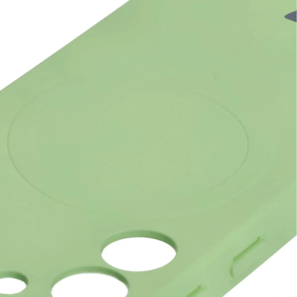 Silikonowe etui z pierścieniem magnetycznym Bizon Case Silicone Magnetic do Samsung Galaxy S25 / Galaxy S24 jasnozielone