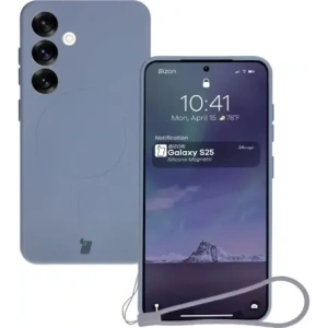 Kup Silikonové pouzdro s magnetickým kroužkem Bizon Case Silicone Magnetic pro Samsung Galaxy S25 / Galaxy S24 šedé - BIZ8289 - {ean13} - Sklep Home Screen
