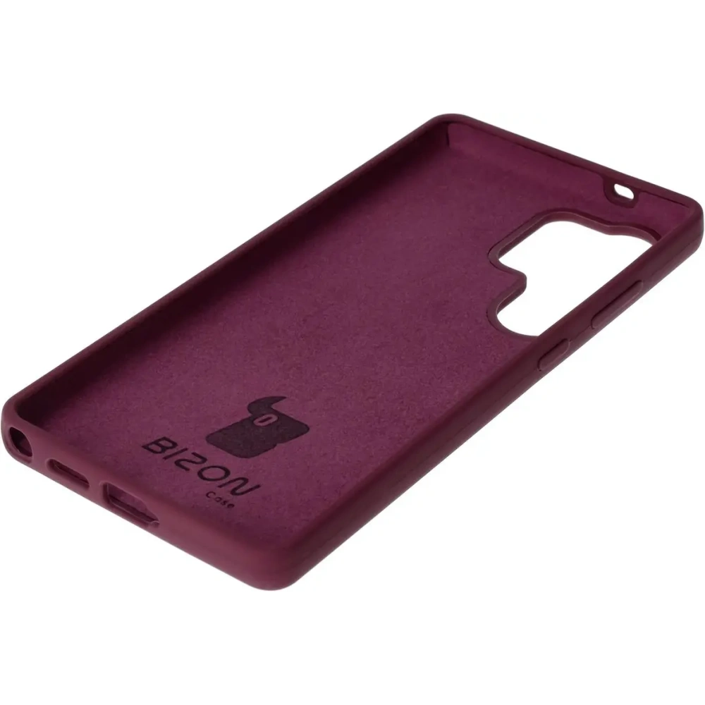 Silikonowe etui Bizon Soft Case do Samsung Galaxy S25 Ultra ciemnofioletowe