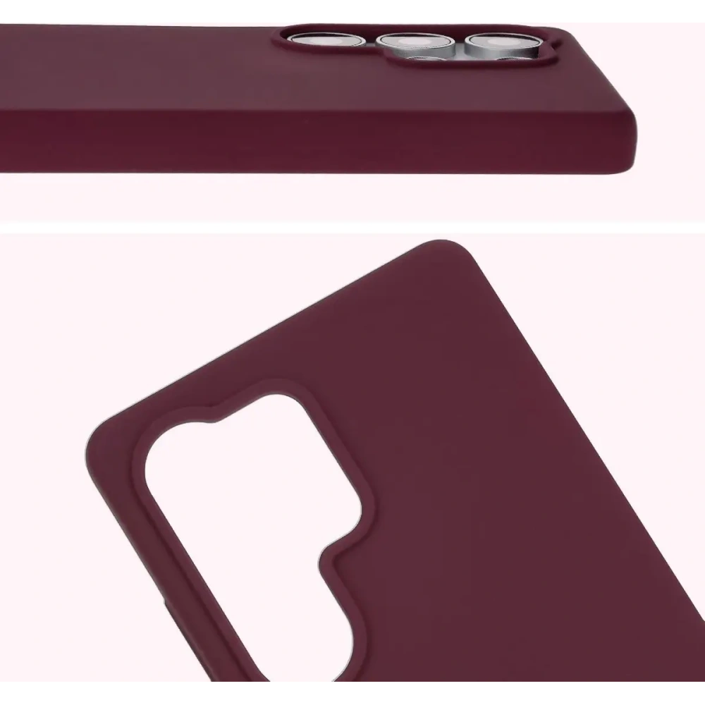 Silikonowe etui Bizon Soft Case do Samsung Galaxy S25 Ultra ciemnofioletowe