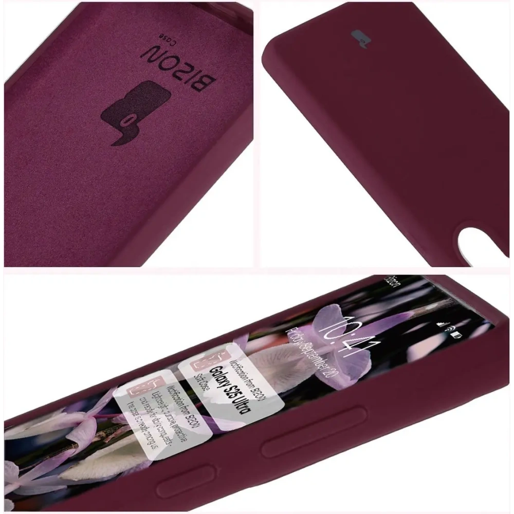 Silikonowe etui Bizon Soft Case do Samsung Galaxy S25 Ultra ciemnofioletowe