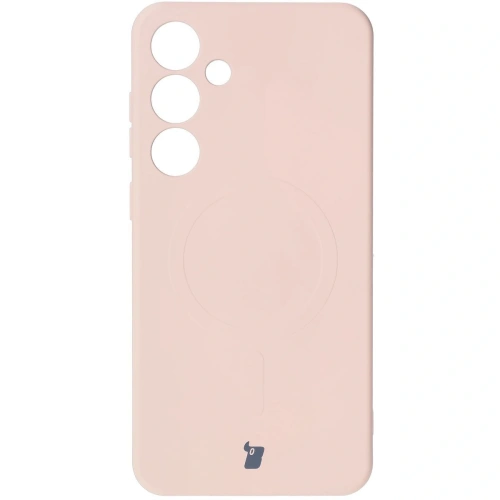Kup Silikonový kryt s magnetickým kroužkem Bizon Case Silicone Magnetic pro Samsung Galaxy S25+ Plus / S24+ Plus světle růžový - BIZ8291 - {ean13} - Sklep Home Screen