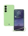 Silikonové pouzdro s magnetickým kroužkem Bizon Case Silicone Magnetic pro Samsung Galaxy S25+ Plus / S24+ Plus jasně zelené