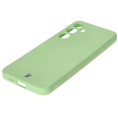Buy Bizon Case Silicone Magnetic Samsung Galaxy S25+ Plus / S24+ Plus light green - BIZ8292 - {ean13} - Home Screen Store Europe