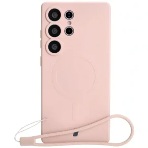 Kup Silikonový kryt s magnetickým kroužkem Bizon Case Silicone Magnetic pro Samsung Galaxy S25 Ultra světle růžový - BIZ8294 - {ean13} - Sklep Home Screen