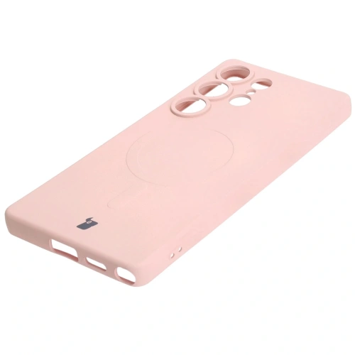 Kup Silikonový kryt s magnetickým kroužkem Bizon Case Silicone Magnetic pro Samsung Galaxy S25 Ultra světle růžový - BIZ8294 - {ean13} - Sklep Home Screen