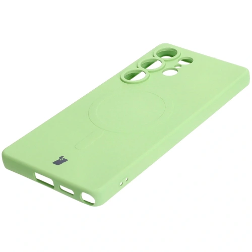 Kup Silikonowe etui z pierścieniem magnetycznym Bizon Case Silicone Magnetic do Samsung Galaxy S25 Ultra jasnozielone - BIZ8295 - {ean13} - Sklep Home Screen