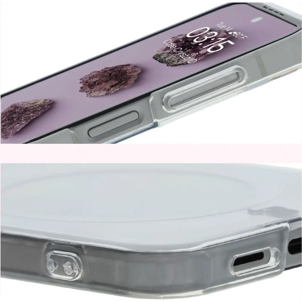 Etui z pierścieniem magnetycznym Bizon Case CrystalO do Samsung Galaxy Z Flip6 / 7 FE przezroczyste