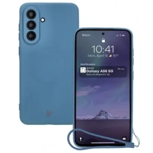 Kup Silikonowe etui z pierścieniem magnetycznym Bizon Case Silicone Magnetic Sq do Samsung Galaxy A56 5G granatowe - BIZ8300 - {ean13} - Sklep Home Screen