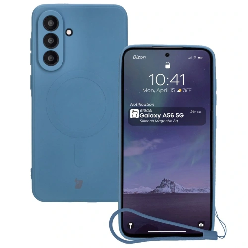 Kup Caz de silicon Bizon Magnetic Sq Samsung Galaxy A56 5G albastru marin - BIZ8300 - {ean13} - Sklep Home Screen