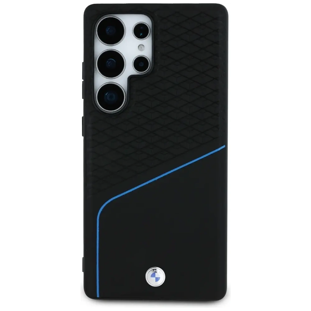 Etui BMW Leather Textured and Smooth MagSafe do Samsung Galaxy S25 Ultra czarny