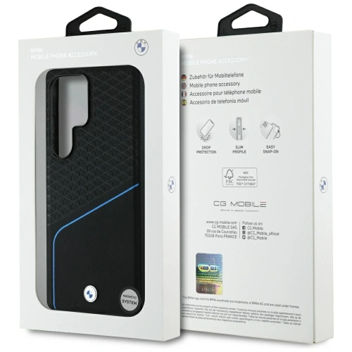 Buy BMW Leather Textured and Smooth MagSafe Samsung Galaxy S25 Ultra black - BMW804 - {ean13} - Home Screen Store Europe