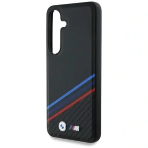 Buy BMW Leather Tricolor Crossing Stripes MagSafe Samsung Galaxy S25 black - BMW805 - {ean13} - Home Screen Store Europe
