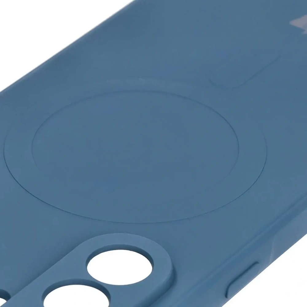 Silikonowe etui z pierścieniem magnetycznym Bizon Case Silicone Magnetic Sq do Samsung Galaxy A56 5G granatowe