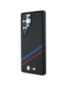 Kup BMW Leder Tricolor Überquerungsstreifen MagSafe Samsung Galaxy S25 Ultra schwarz - BMW806 - {ean13} - Sklep Home Screen
