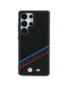 Kup BMW Leder Tricolor Überquerungsstreifen MagSafe Samsung Galaxy S25 Ultra schwarz - BMW806 - {ean13} - Sklep Home Screen