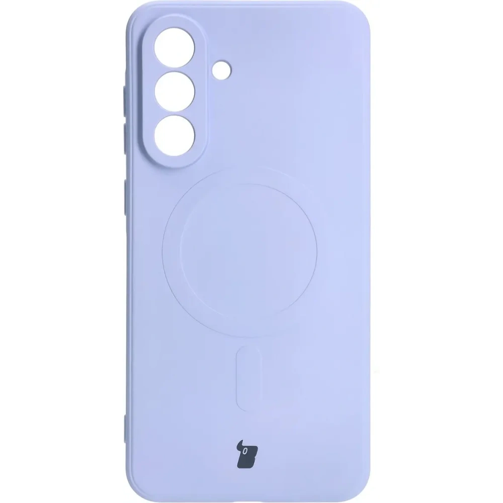Silikonowe etui z pierścieniem magnetycznym Bizon Case Silicone Magnetic Sq do Samsung Galaxy A56 5G jasnofioletowe