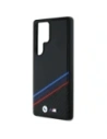 Kup BMW Leder Tricolor Überquerungsstreifen MagSafe Samsung Galaxy S25 Ultra schwarz - BMW806 - {ean13} - Sklep Home Screen