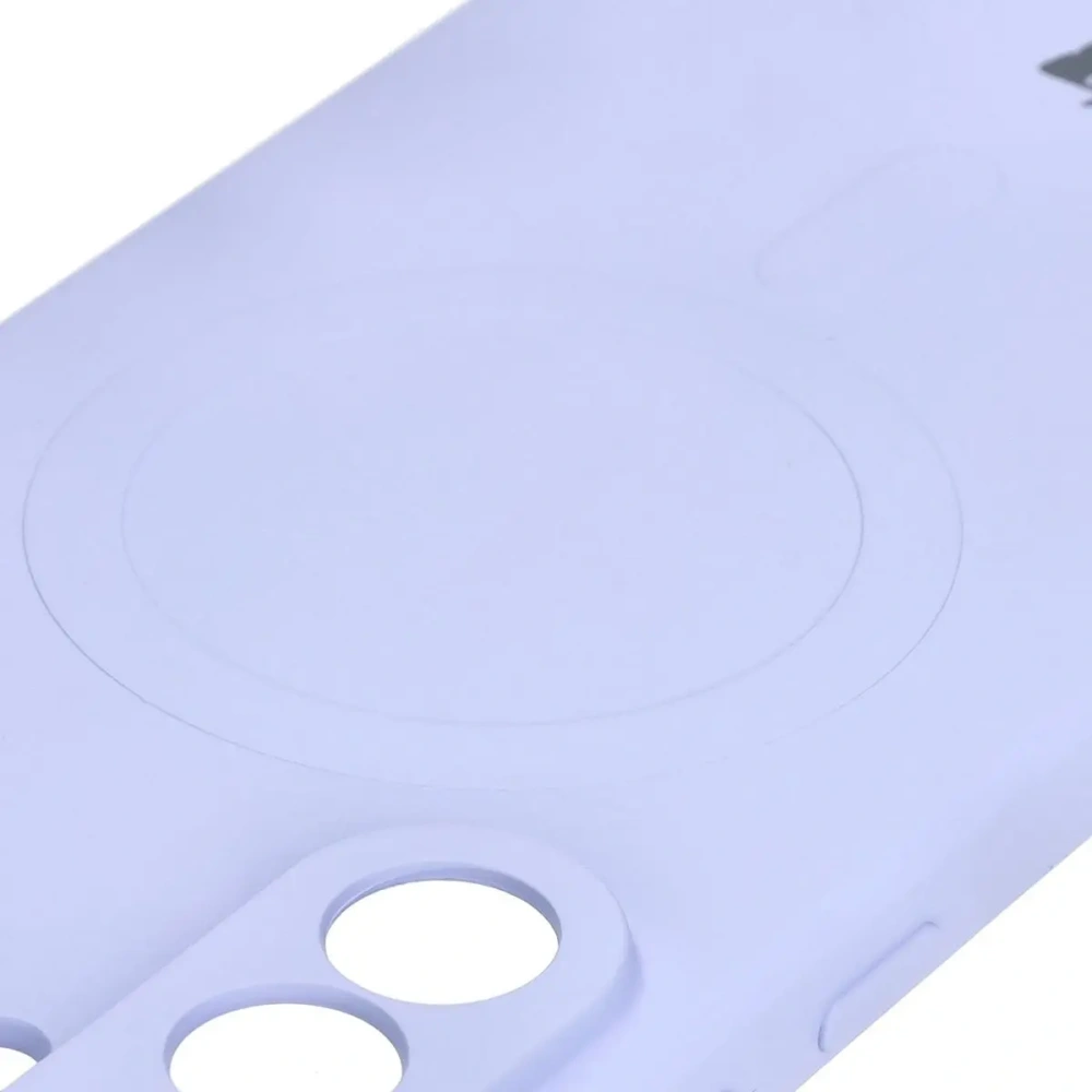 Silikonowe etui z pierścieniem magnetycznym Bizon Case Silicone Magnetic Sq do Samsung Galaxy A56 5G jasnofioletowe
