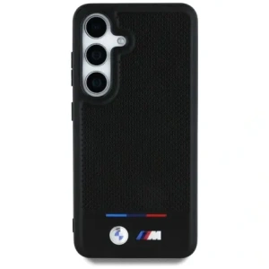 Kup BMW Leder Tricolor Streifen MagSafe Samsung Galaxy S25 schwarz - BMW807 - {ean13} - Sklep Home Screen