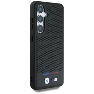 Kup BMW Leder Tricolor Streifen MagSafe Samsung Galaxy S25 schwarz - BMW807 - {ean13} - Sklep Home Screen