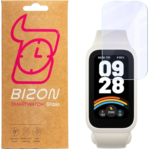 Kup Elastyczne szkło hybrydowe Bizon Glass Watch Mule do Xiaomi Smart Band 9 Active - BIZ8304 - {ean13} - Sklep Home Screen