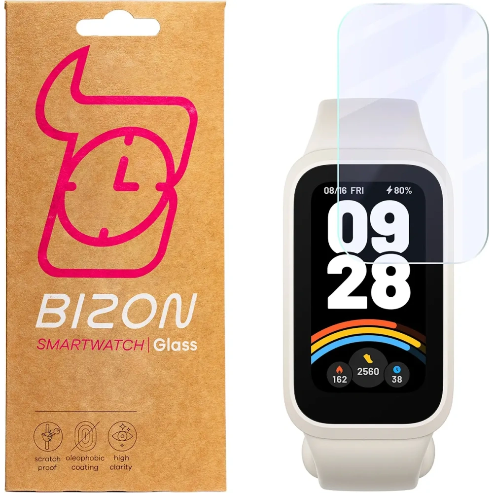 Elastyczne szkło hybrydowe Bizon Glass Watch Mule do Xiaomi Smart Band 9 Active
