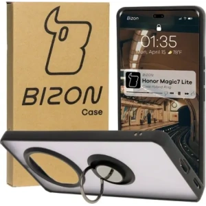 Kup Pouzdro s úchytem na prst Bizon Case Hybrid Ring pro Honor Magic7 Lite kouřové s černým rámečkem - BIZ8306 - {ean13} - Sklep Home Screen