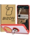 Bizon Case Hybrid Ring Honor Magic7 Lite fumuriu cu un cadru roșu