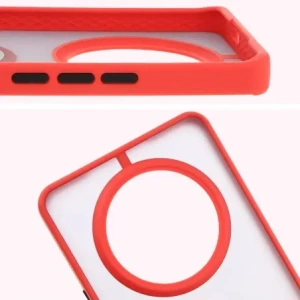 Kup Etui s úchytem na prst Bizon Case Hybrid Ring pro Honor Magic7 Lite kouřové s červeným rámem. - BIZ8307 - {ean13} - Sklep Home Screen
