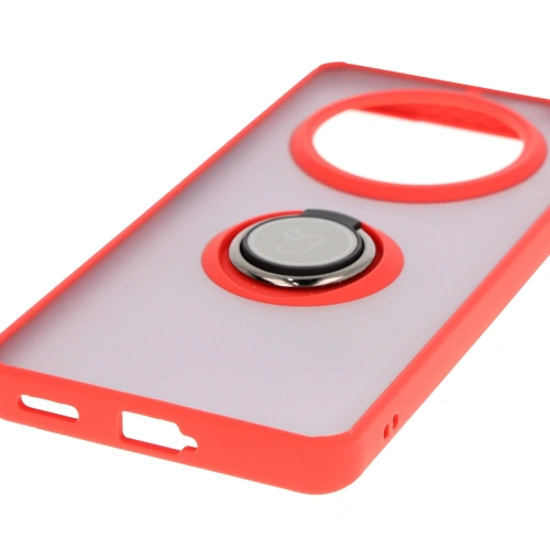 Buy Bizon Case Hybrid Ring Honor Magic7 Lite smoky with a red frame - BIZ8307 - {ean13} - Home Screen Store Europe