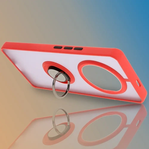 Kup Bizon Case Hybrid Gyűrű Honor Magic7 Lite füstszínű piros kerettel - BIZ8307 - {ean13} - Sklep Home Screen