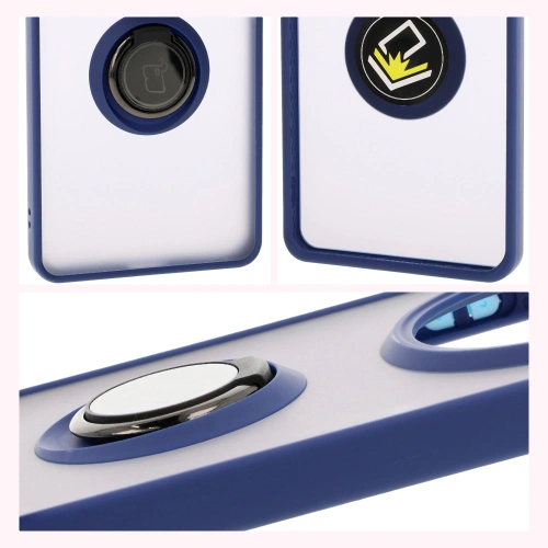 Buy Bizon Case Hybrid Ring Honor Magic7 Lite smoky with a dark blue frame - BIZ8308 - {ean13} - Home Screen Store Europe