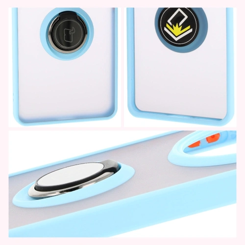 Buy Bizon Case Hybrid Ring Honor Magic7 Lite smoky with a light blue frame - BIZ8309 - {ean13} - Home Screen Store Europe