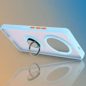 Kup Pouzdro s prstovým držákem Bizon Case Hybrid Ring pro Honor Magic7 Lite kouřové s světle modrým rámem - BIZ8309 - {ean13} - Sklep Home Screen