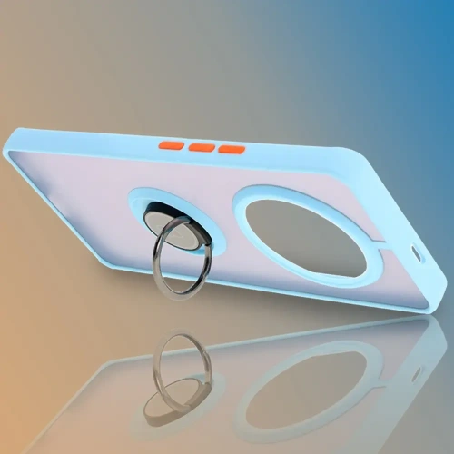 Kup Bizon Case Hybrid Ring Honor Magic7 Lite fumuriu cu un cadru bleu deschis - BIZ8309 - {ean13} - Sklep Home Screen